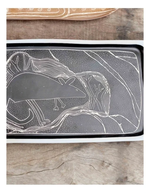Robert Gordon X Juluwarlu Footed Tray Black -Homeware Haven Shop