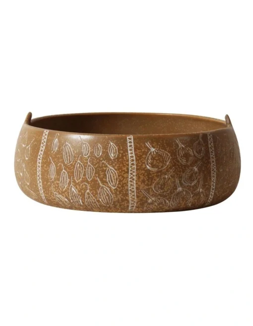 Robert Gordon X Juluwarlu Large Handle Bowl 22x8cm In Tan -Homeware Haven Shop