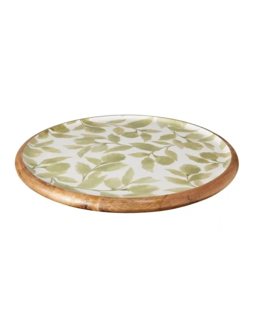 Riviera Round Platter 45x2.5cm In Green -Homeware Haven Shop