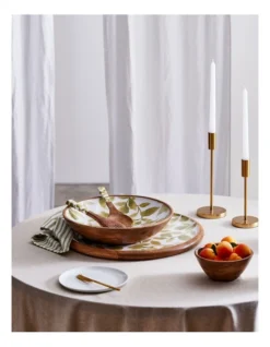 Riviera Round Platter 45x2.5cm In Green -Homeware Haven Shop 962307550 3 720x928