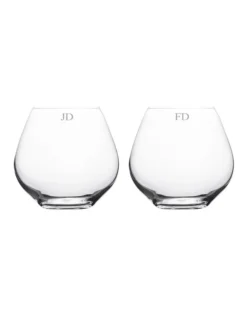 Personalised Vola Stemless Red Wine Set Of 2 Without Gift Box In Clear -Homeware Haven Shop 967311280 2 720x928