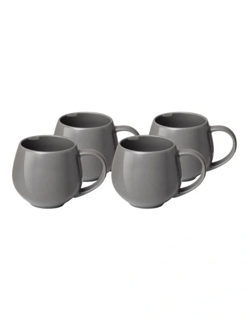 Maxwell & Williams Gift Boxed Concorde Mug 475ml Set Of 4 In Charcoal -Homeware Haven Shop