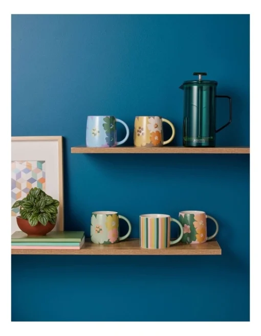 Maxwell & Williams Power Pop Daisy Mug 370ml In Blue/Lilac -Homeware Haven Shop
