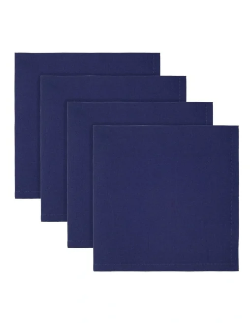 Maxwell & Williams Cotton Classics Napkin Set Of 4 45x45cm In Navy -Homeware Haven Shop
