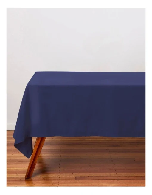 Maxwell & Williams Cotton Classics Rectangle Tablecloth 230x150cm In Navy -Homeware Haven Shop