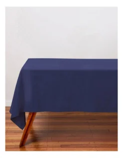 Maxwell & Williams Cotton Classics Rectangle Tablecloth 300x150cm In Navy -Homeware Haven Shop 968939380 4 720x928