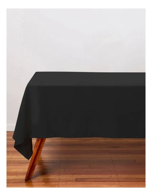 Maxwell & Williams Cotton Classics Rectangle Tablecloth 300x150cm In Black -Homeware Haven Shop