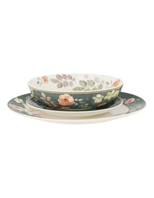 Maxwell & Williams Gift Boxed Arcadia Coupe Dinner Set 12 Piece In Green -Homeware Haven Shop