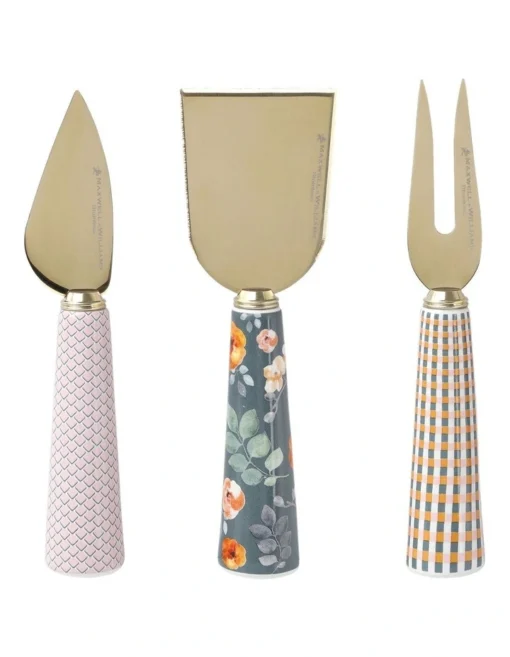 Maxwell & Williams Gift Boxed Arcadia Cheese Knife Set 3 Piece In Multi -Homeware Haven Shop