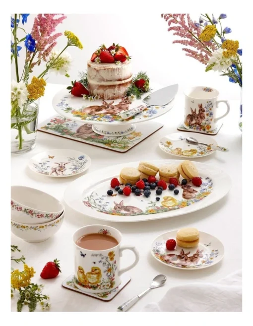Morning Meadows Platter In White -Homeware Haven Shop
